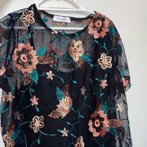 Glance tops | Glance embroidered blouse